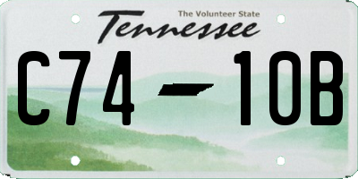 TN license plate C7410B