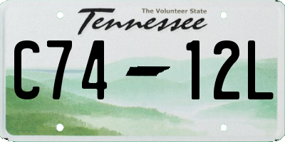 TN license plate C7412L