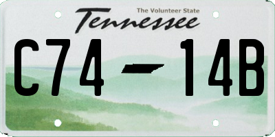 TN license plate C7414B