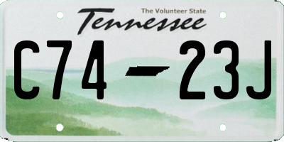 TN license plate C7423J