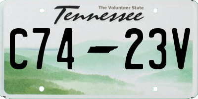 TN license plate C7423V