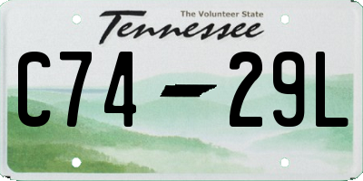 TN license plate C7429L