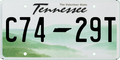 TN license plate C7429T
