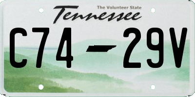 TN license plate C7429V