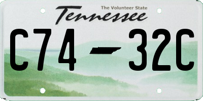 TN license plate C7432C