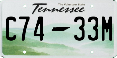 TN license plate C7433M