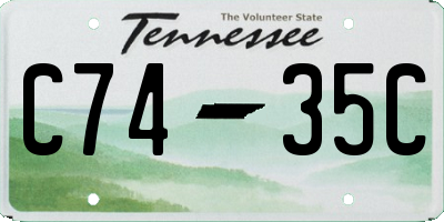 TN license plate C7435C