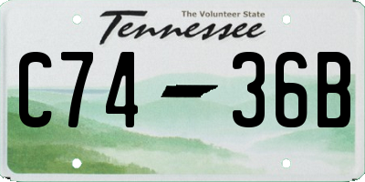 TN license plate C7436B