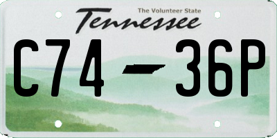 TN license plate C7436P