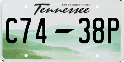 TN license plate C7438P