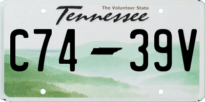 TN license plate C7439V