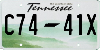 TN license plate C7441X