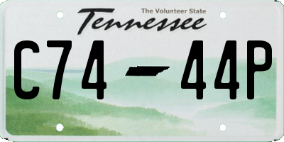 TN license plate C7444P
