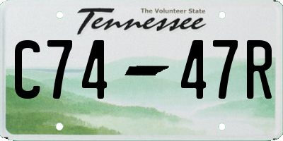 TN license plate C7447R