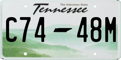 TN license plate C7448M