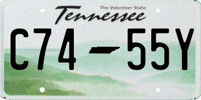 TN license plate C7455Y