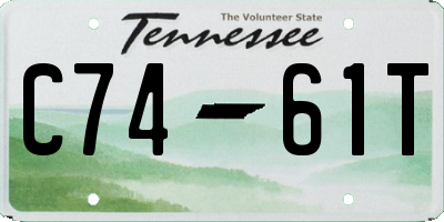 TN license plate C7461T