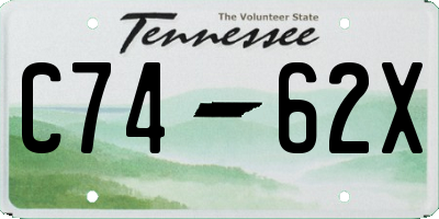 TN license plate C7462X