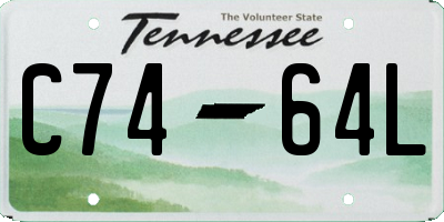 TN license plate C7464L