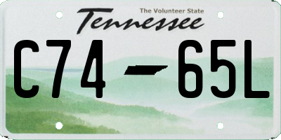 TN license plate C7465L