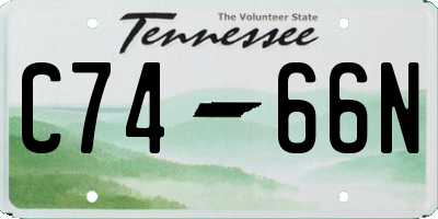 TN license plate C7466N