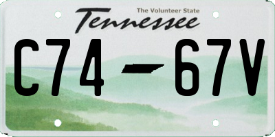 TN license plate C7467V