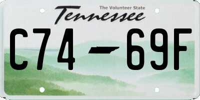 TN license plate C7469F