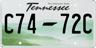 TN license plate C7472C