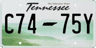 TN license plate C7475Y