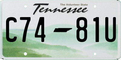 TN license plate C7481U