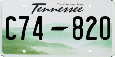 TN license plate C7482O