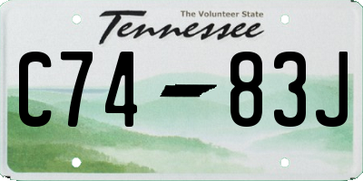 TN license plate C7483J