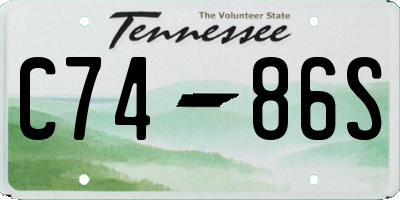 TN license plate C7486S