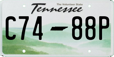 TN license plate C7488P
