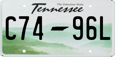 TN license plate C7496L