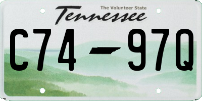 TN license plate C7497Q