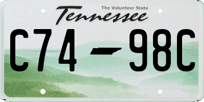 TN license plate C7498C