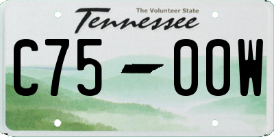 TN license plate C7500W