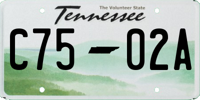 TN license plate C7502A