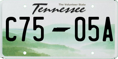 TN license plate C7505A
