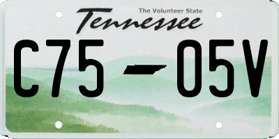 TN license plate C7505V