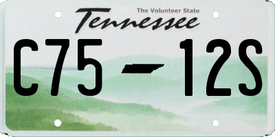 TN license plate C7512S