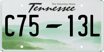 TN license plate C7513L