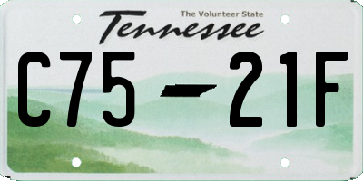 TN license plate C7521F