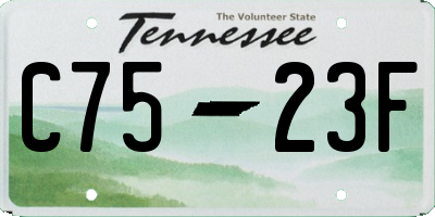TN license plate C7523F