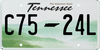 TN license plate C7524L