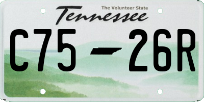TN license plate C7526R