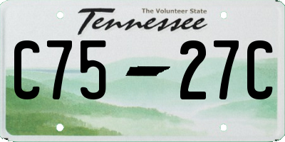 TN license plate C7527C