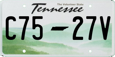 TN license plate C7527V
