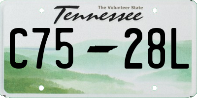 TN license plate C7528L